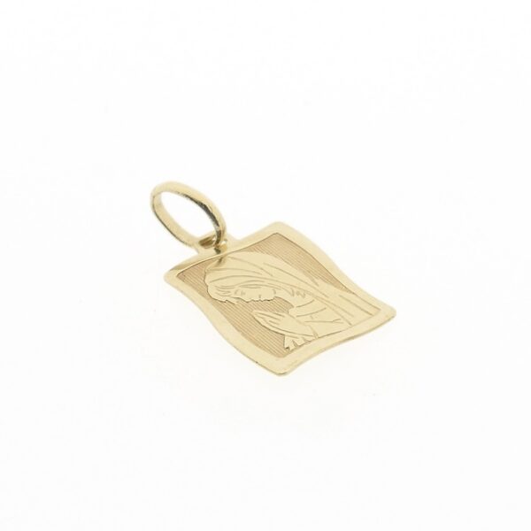 9 Krt. Hanger met gravure van Maria