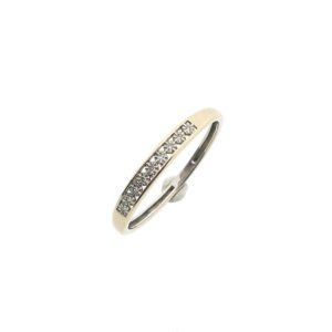 14 karaat gouden rijring/aanschuifring met diamant | 0,045 ct.