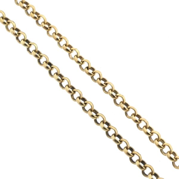 Gouden jasseron schakel collier | 72 cm