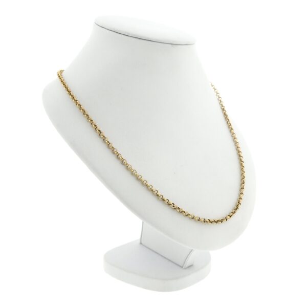 Gouden jasseron schakel collier | 72 cm