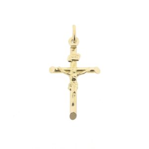 14 karaat gouden kettinghanger van een kruis met corpus