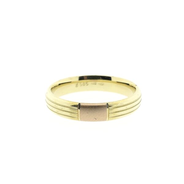 Bicolor gouden (trouw)ring