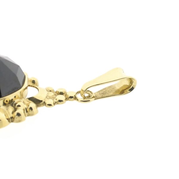 Vintage gouden hanger met granaat