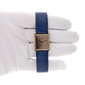 Cartier Tank Vermeil 'Trinity' Large 6129; Vintage mechanisch horloge
