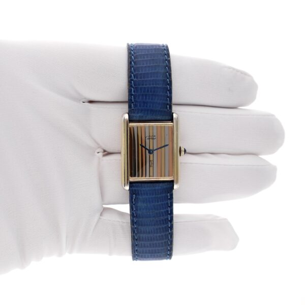 Cartier Tank Vermeil 'Trinity' Large 6129; Vintage mechanisch horloge