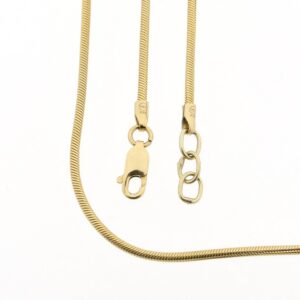 14 karaat geelgouden slangenschakel ketting