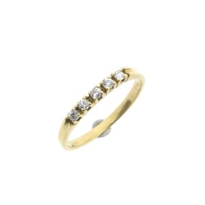 14 karaat gouden rijring met zirconia