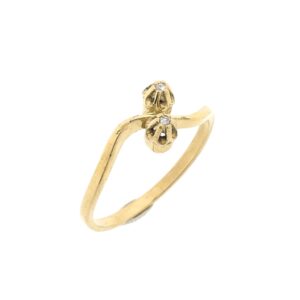 14 karaat geelgouden toi et moi ring met diamant