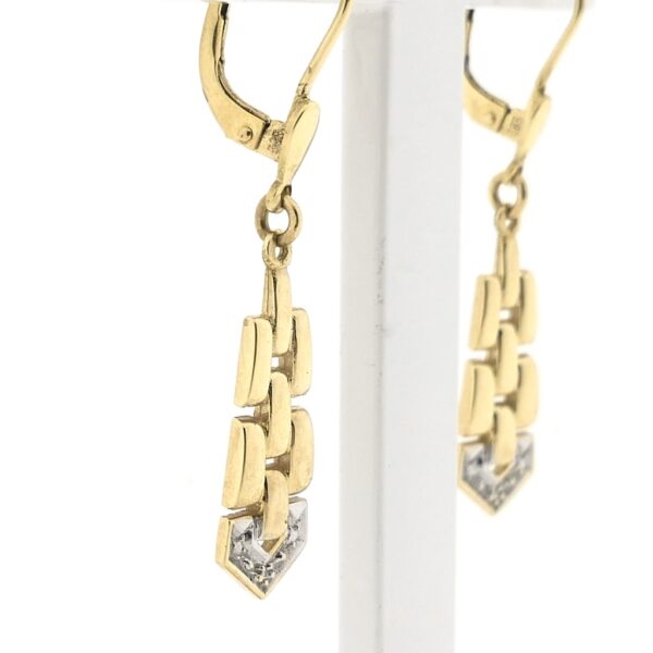 Bicolor gouden oorhangers
