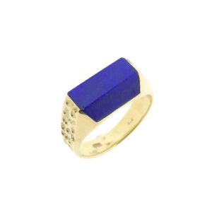 14 karaat gouden zegelring met Lapis Lazuli | Vintage