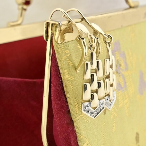 Bicolor gouden oorhangers