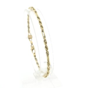 14 karaat gouden Figarope schakel armband; Cento group | 20 cm
