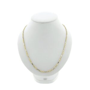 14 karaat bicolor gouden Figarope schakel ketting