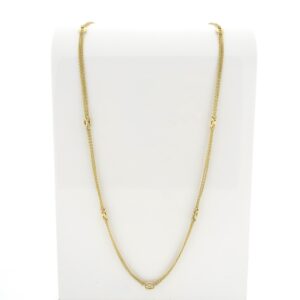 14 karaat gouden lange anker schakel ketting | 79,5 cm
