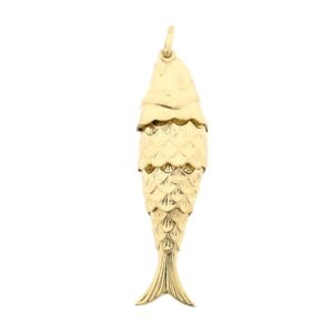 14 karaat geelgouden hanger van een vis